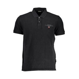 Napapijri Black Cotton Polo Men's Shirt